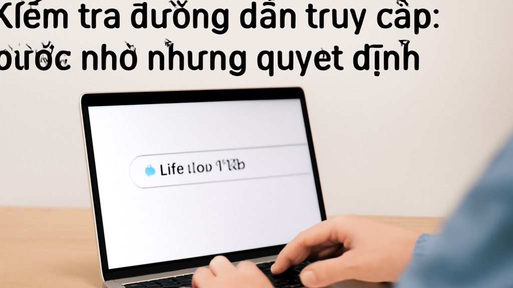 Minh họa: 1) Kiểm tra đường dẫn truy cập: bước nhỏ nhưng quyết định